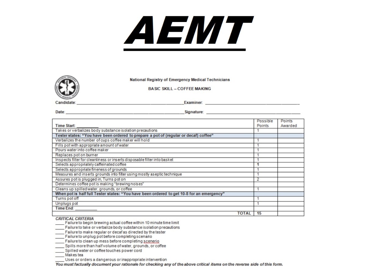 Psychomotor Testing – AEMT (Advanced&nbsp;EMT)