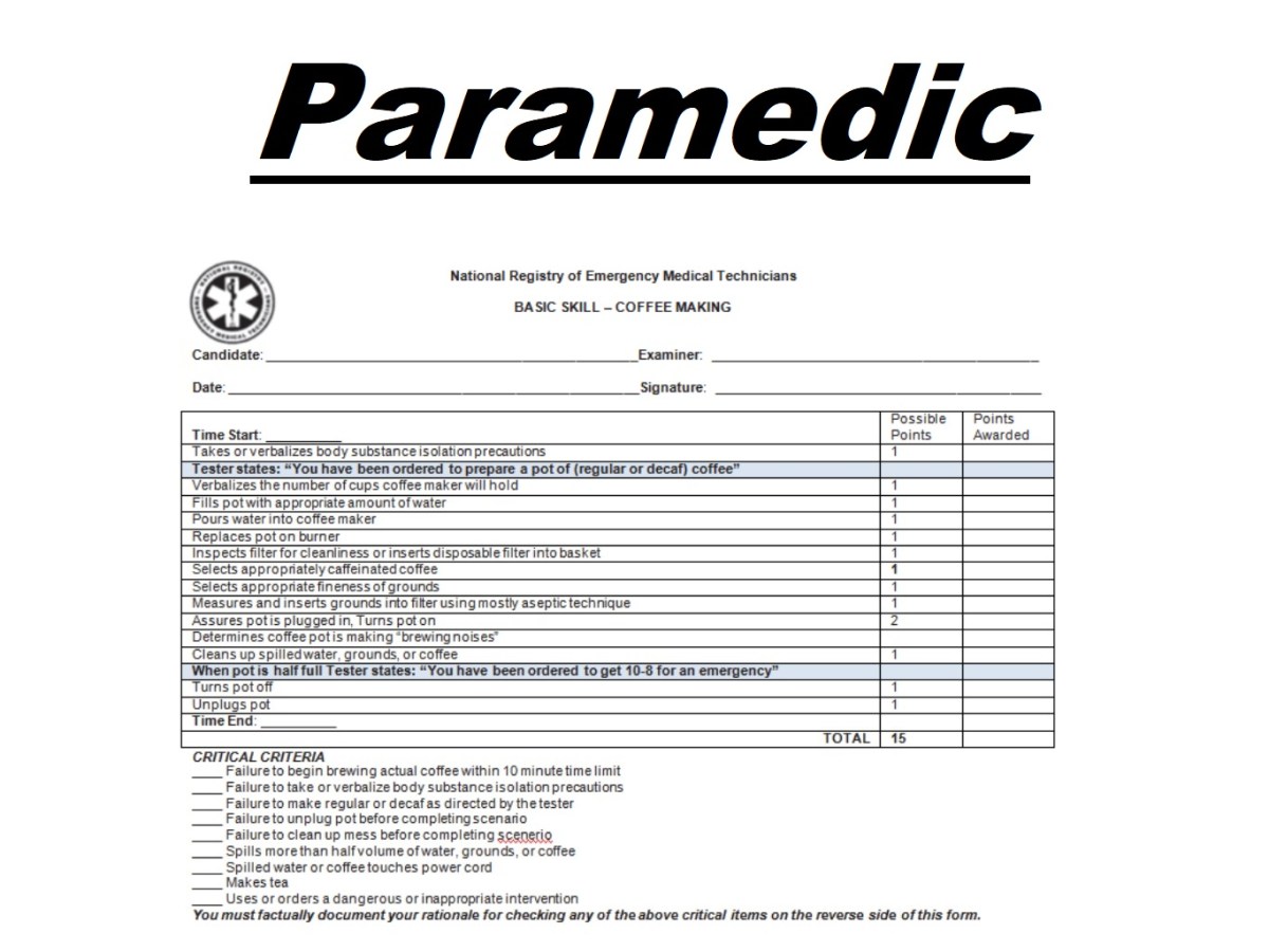 Psychomotor Testing – NRP&nbsp;(Paramedic)